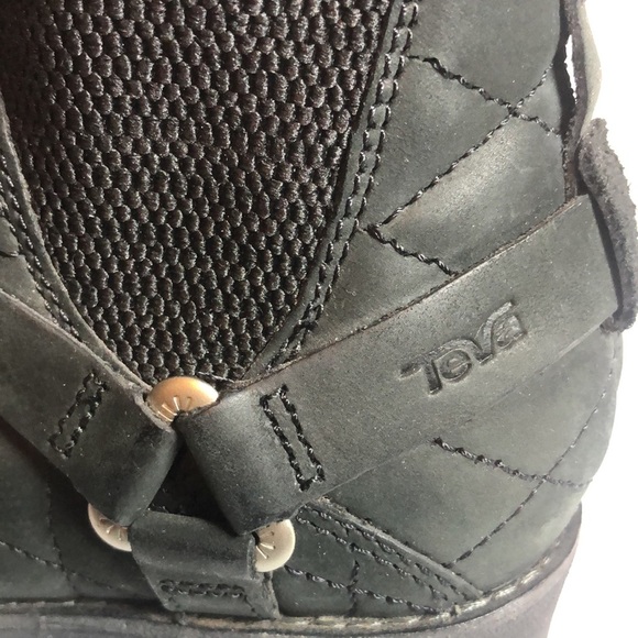 Teva Black Chelsea Da La Vina Dos Quilted Waterproof Harness Booties - Picture 9 of 9
